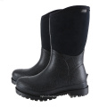 Waterproof short work rain boots safety shoes with steel toe cap